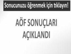 2013 AÖF Sınav Sonuçları Açıklandı