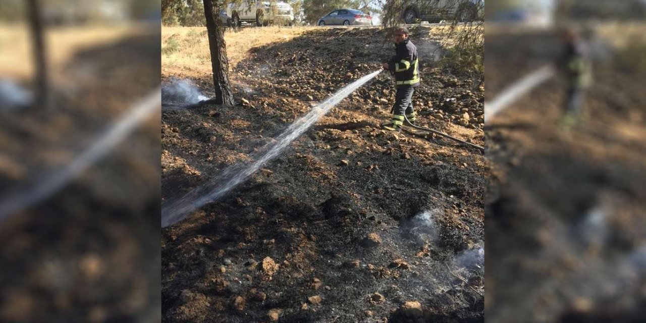 Şanlıurfa'nın iki ilçesinde elektrik tellerinden çıkan kıvılcım yangına ve kazaya neden oldu