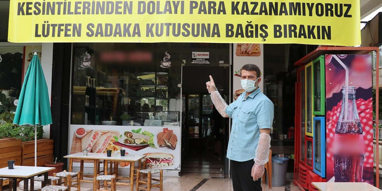 Esnaftan elektrik kesintilerine pankartlı tepki