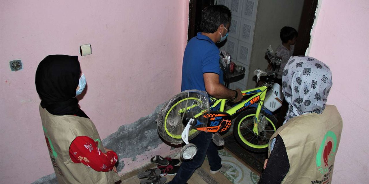 Küçük Erdem’in bisiklet hayali gerçekleştirildi