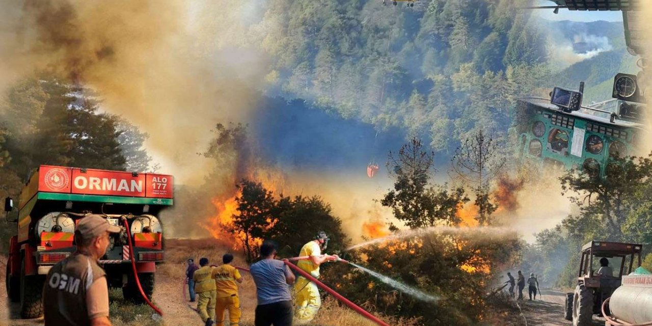 5 ilde 13 yangına müdahale sürüyor