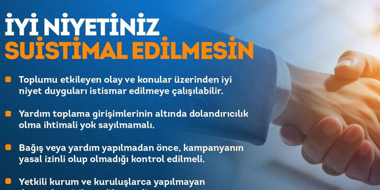 EGM'den yardım adı altında para talep edenlere karşı uyarı