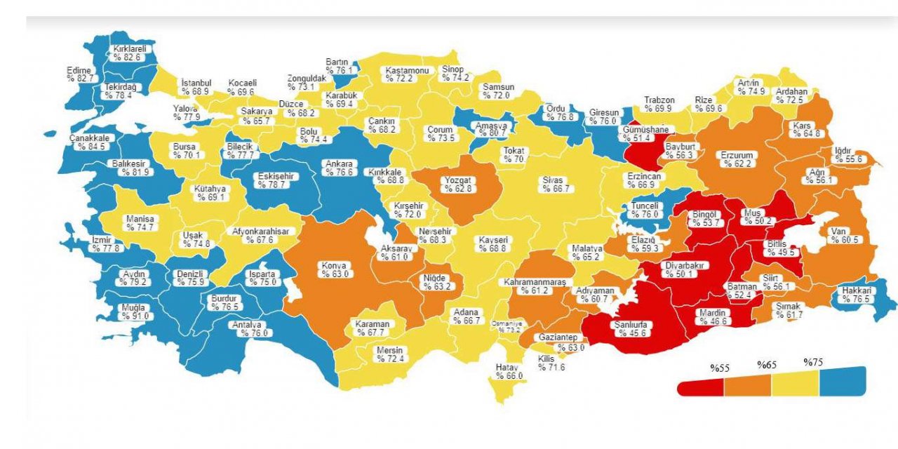 Isparta "mavi"ye Malatya "sarı"ya döndü