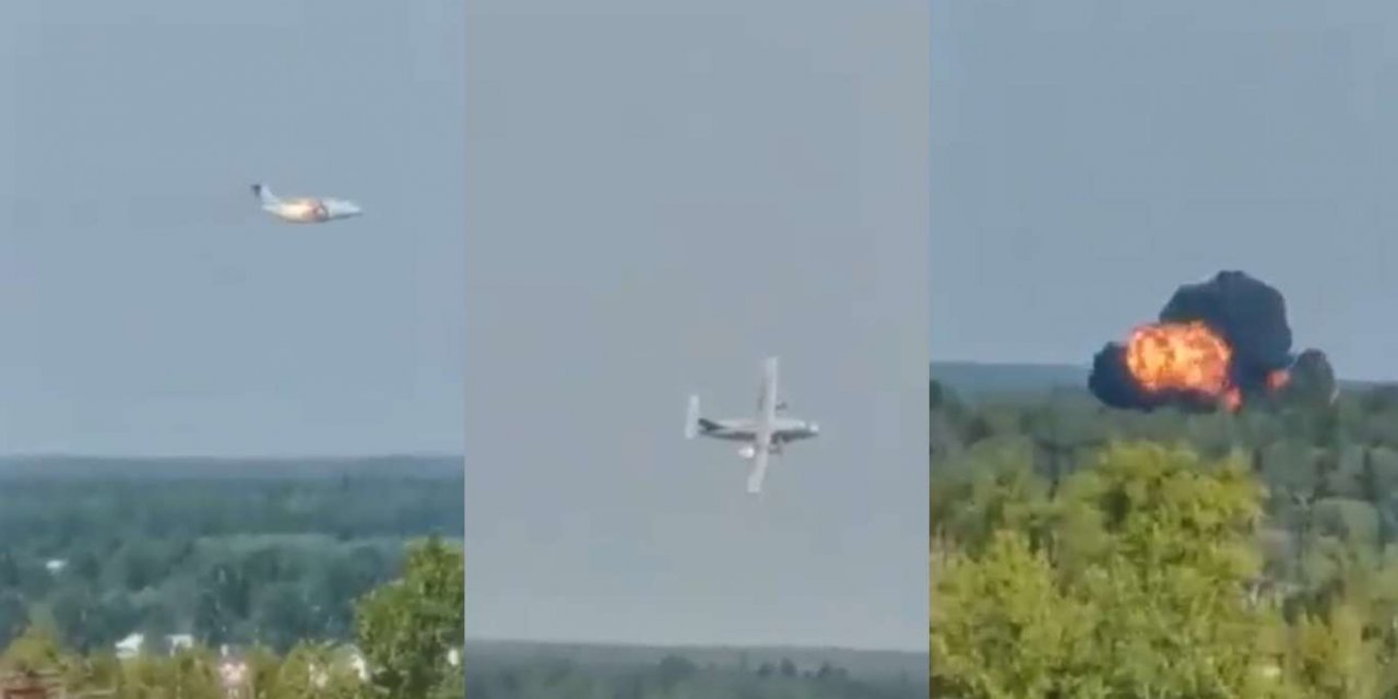 Russian military aircraft crashes during a test flight near Moscow