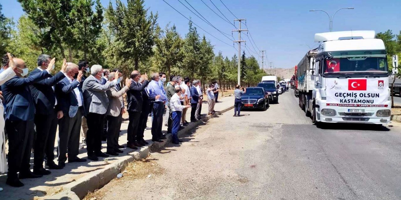 Mardin'de toplanan yardımlar selden etkilenen Kastamonu'ya uğurlandı