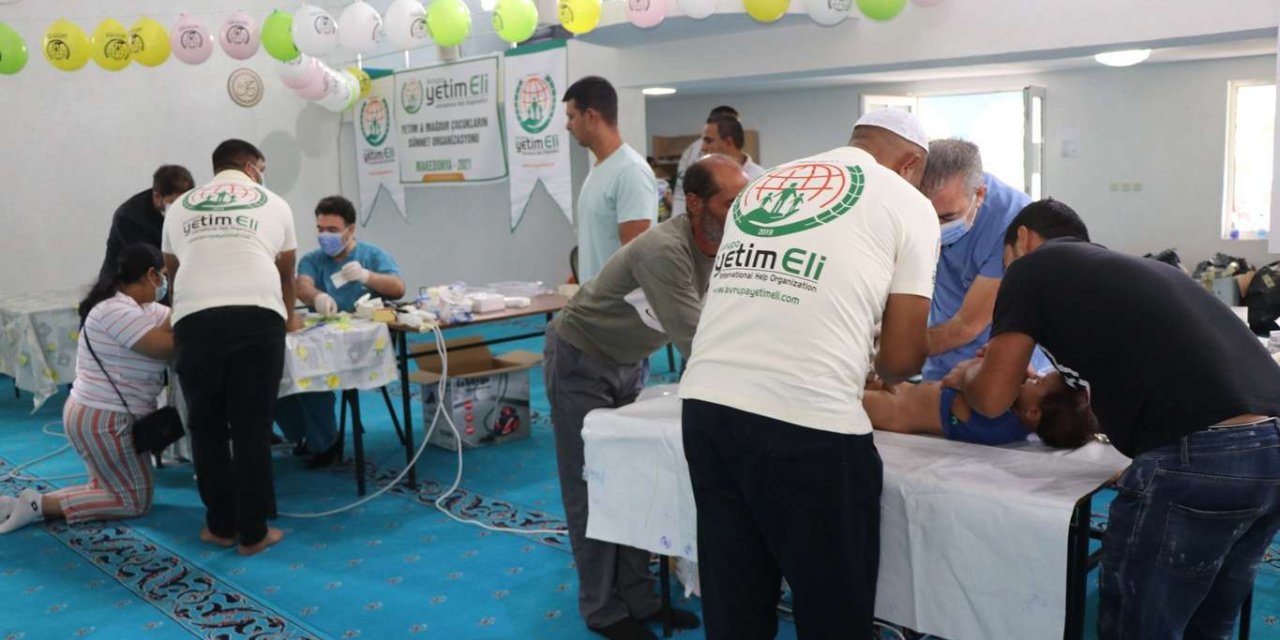 Avrupa Yetim Eli Makedonya'da yüzlerce çocuğu sünnet ettirdi