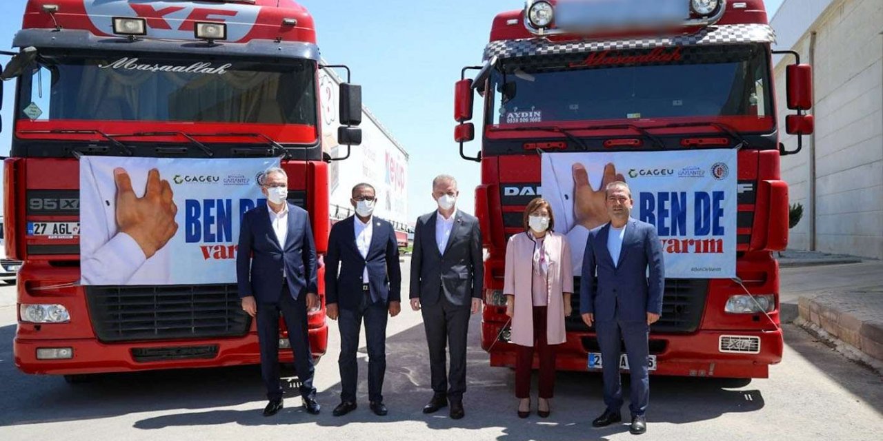 Gaziantep’ten afet bölgesine 2 tır yardım