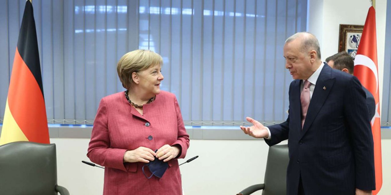 Cumhurbaşkanı Erdoğan ile Almanya Başbakanı Merkel görüştü