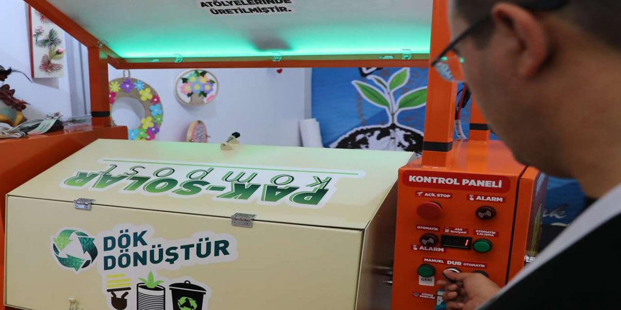 Meslek liseliler atıkları gübreye dönüştüren solar makine geliştirdi
