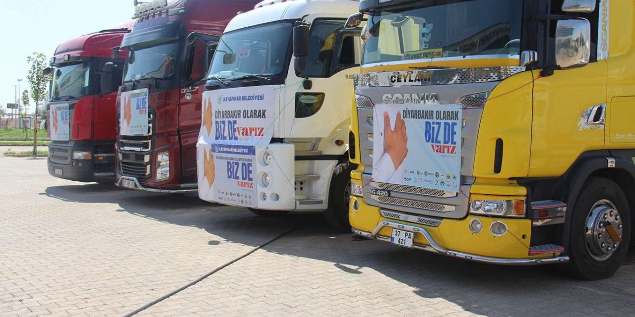 Diyarbakır’dan Kastamonu’ya Yardım Tırları Yola Çıktı