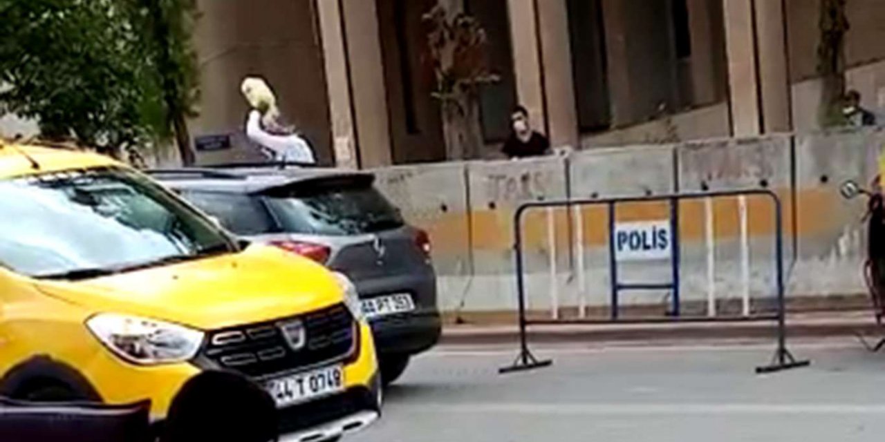 Malatya Adliyesinin önünde kendini yakmak isteyen şahıs gözaltına alındı