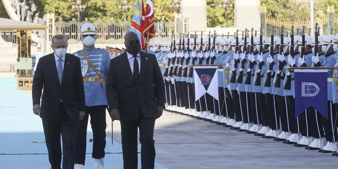 Erdoğan, Kongo Cumhurbaşkanı Tshilombo’yu resmi törenle karşıladı