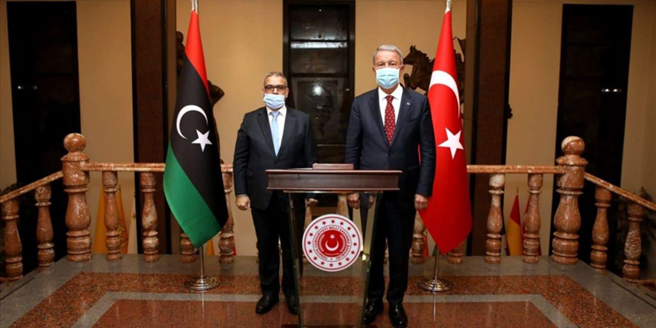 Bakan Akar Libya Yüksek Devlet Konseyi Başkanı el-Mişri ile görüştü