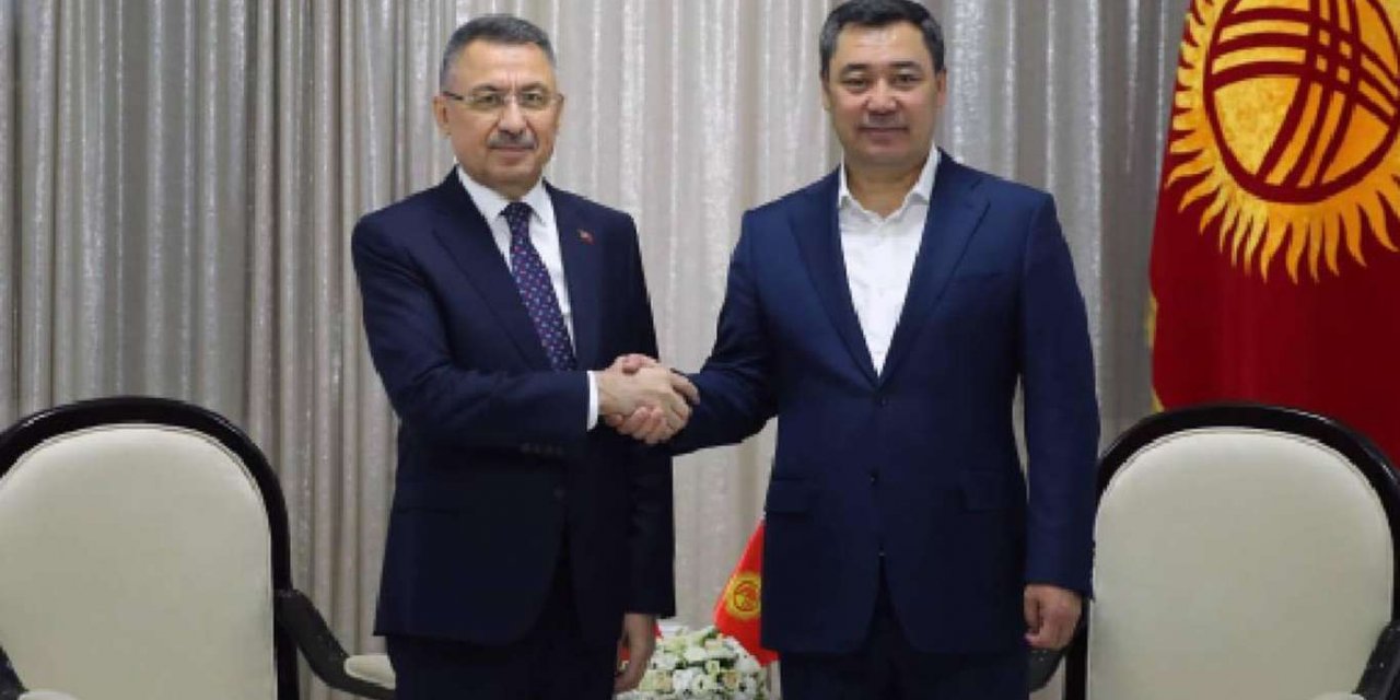 Kırgızistan'da bulunan Cumhurbaşkanı Yardımcısı Oktay Cumhurbaşkanı Caparov ile görüştü
