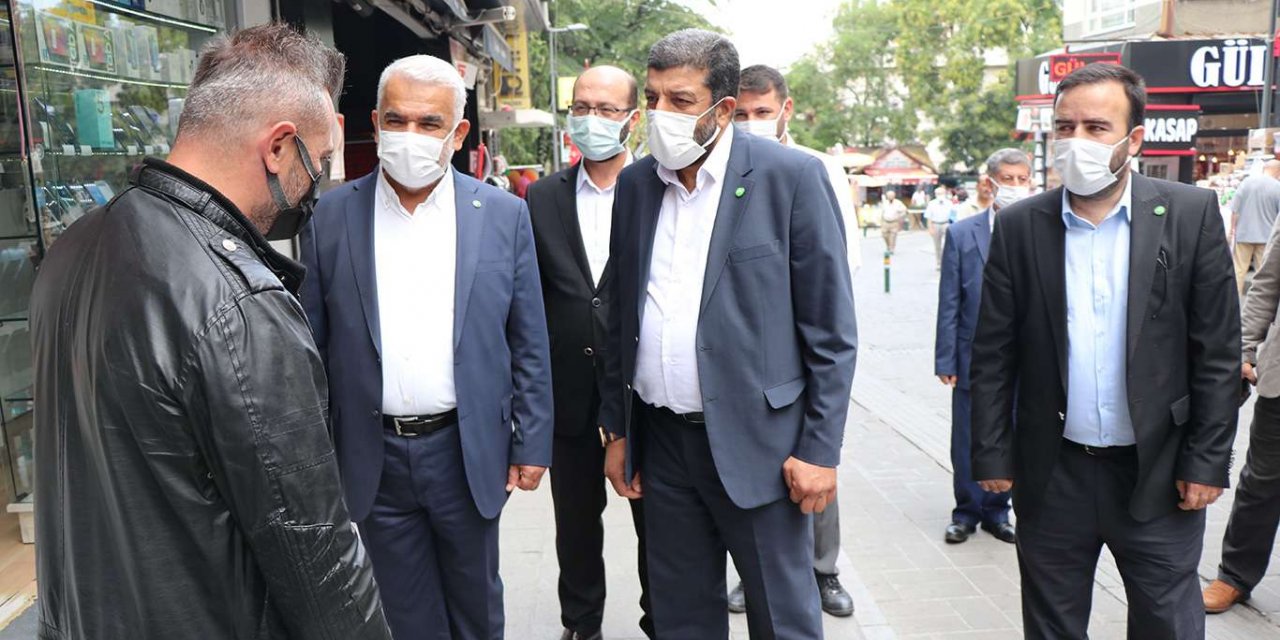 HÜDA PAR Genel Başkanı Yapıcıoğlu Bursa'da esnaf ziyaretinde bulundu