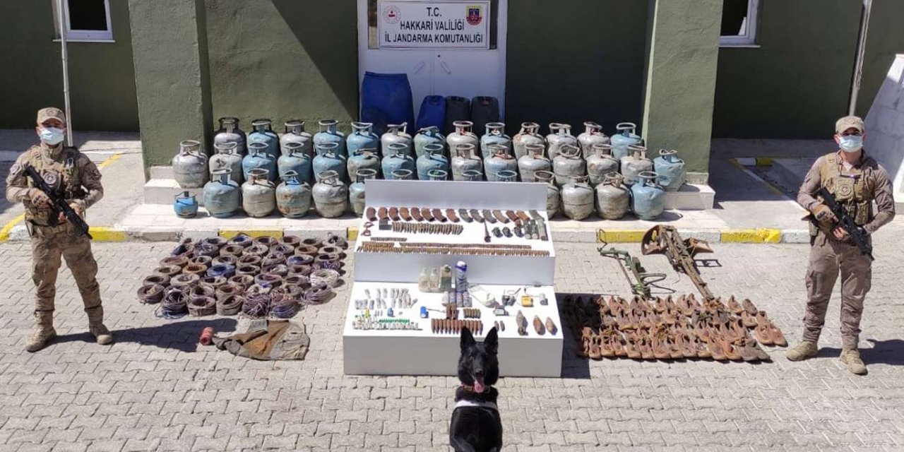 Yüksekova kırsalında çok sayıda mühimmat ele geçirildi