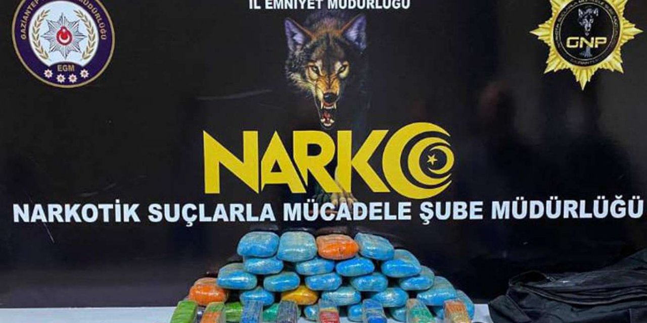 Gaziantep'te 16 kilo 650 gram eroin ele geçirildi