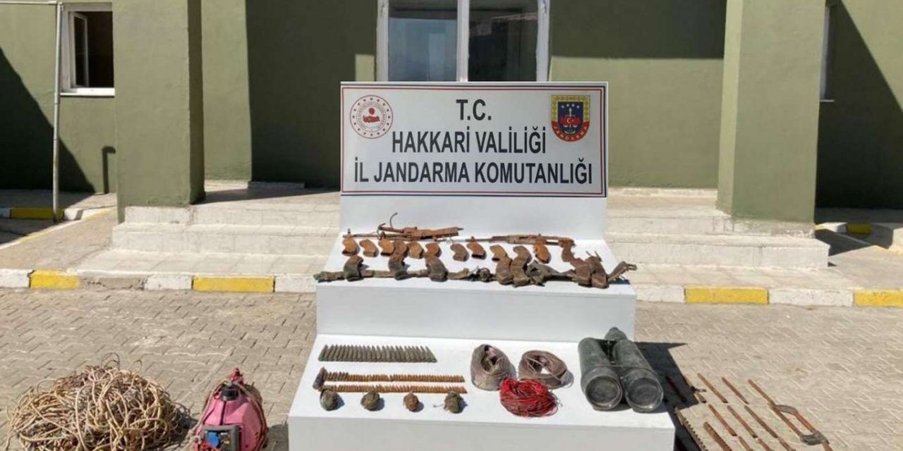 Yüksekova kırsalında çok sayıda mühimmat ele geçirildi
