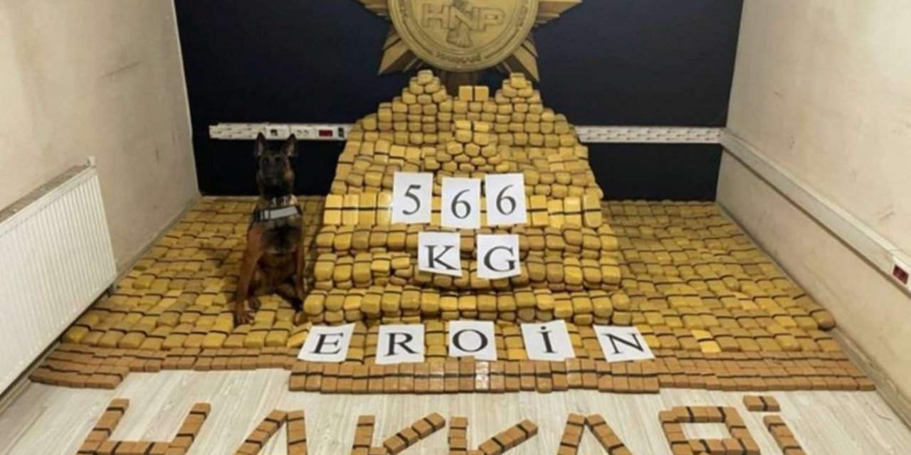 Hakkâri'de 566 kilogram eroin ele geçirildi