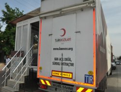 Batman'da kan toplama TIR'ı kuruldu