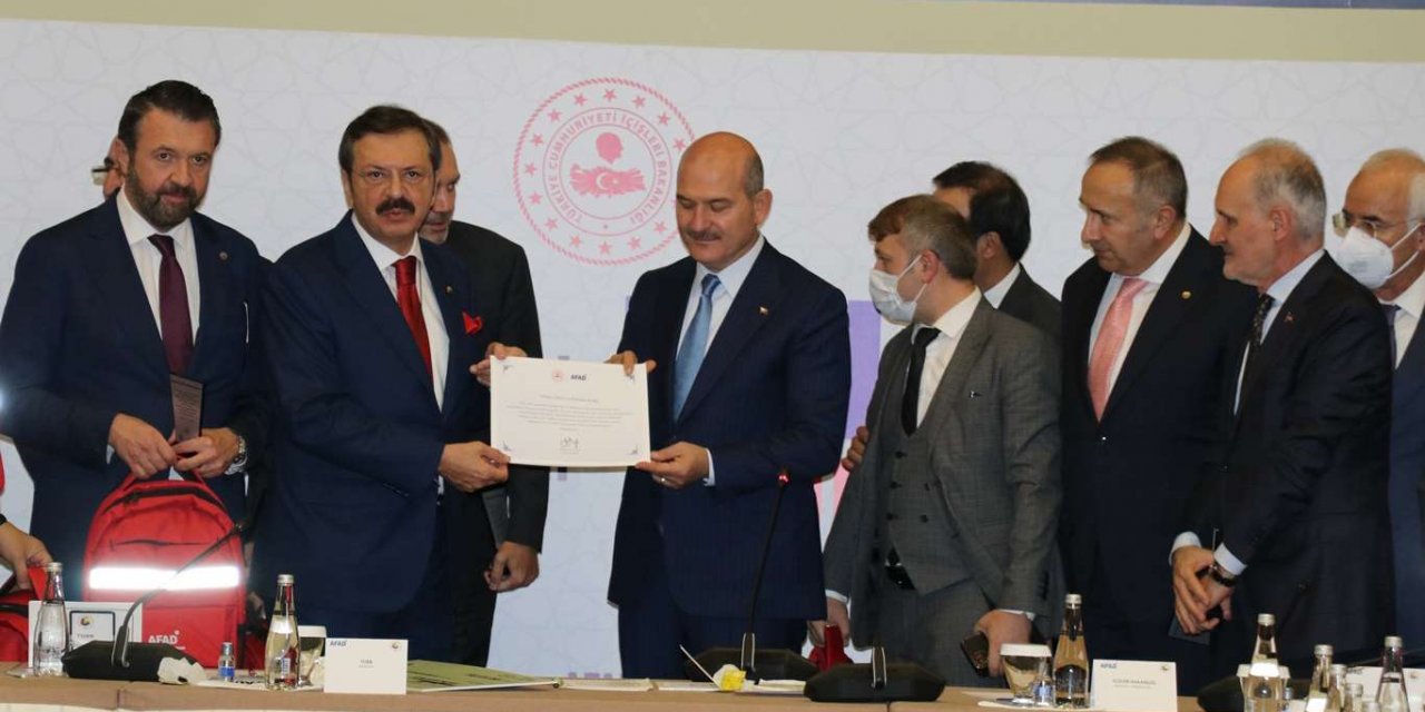 TOBB’dan AFAD’a doğal afetler için 50,5 milyon lira yardım