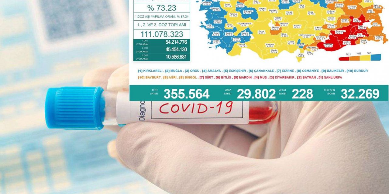 Türkiye'de son 28 saatte 228 kişi Covid-19 salgınından vefat etti