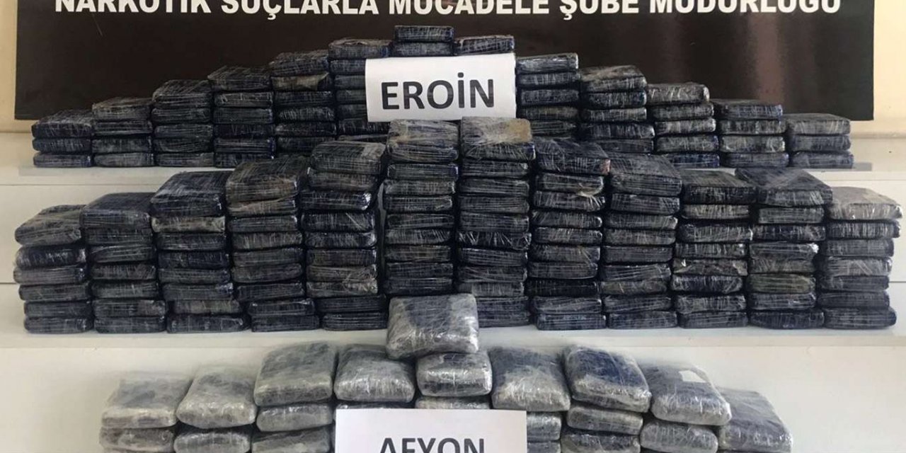 Gaziantep’te 87 kilo eroin ile 30 kilo Afyon sakızı ele geçirildi