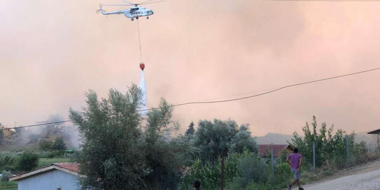 Kemer'de orman yangını devam ediyor