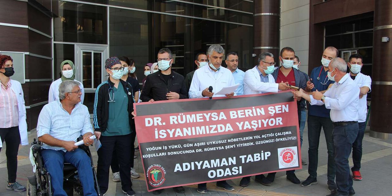 Adıyaman Tabip Odası hayatını kaybeden Rümeysa Berin için bir araya geldi