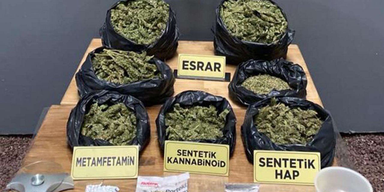 Yaklaşık 10 kilo uyuşturucu ile yakalanan şüpheli tutuklandı