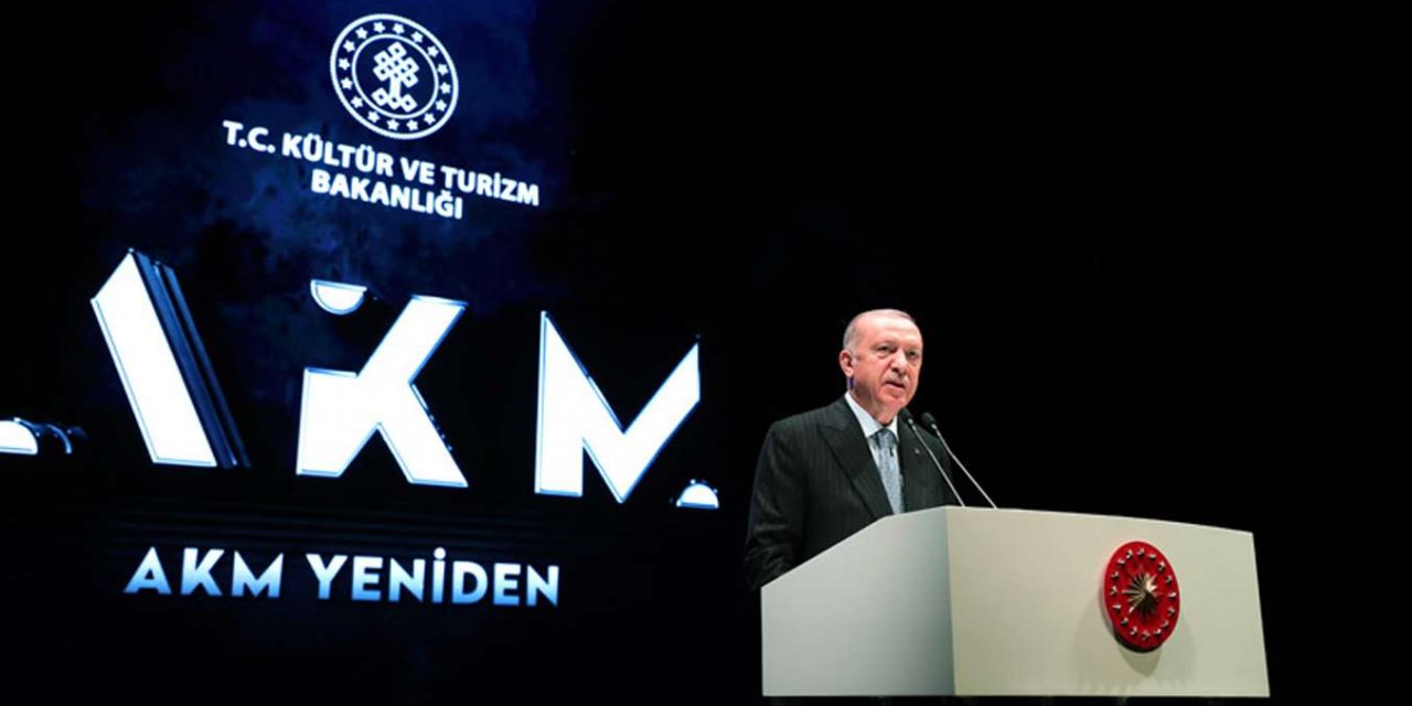 Cumhurbaşkanı Erdoğan'dan AKM açılışında "Gezi Parkı" hatırlatması