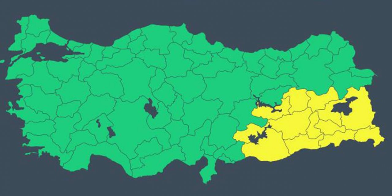 Meteoroloji'den 13 il için sarı kodlu uyarı