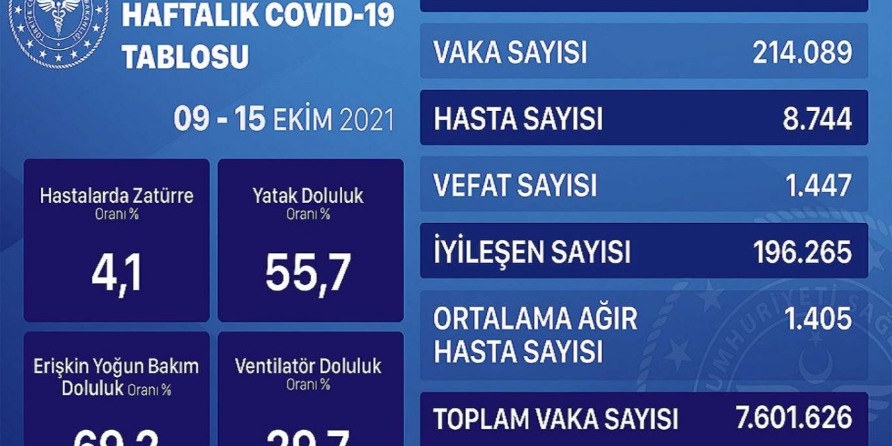 Türkiye'de son 24 saatte Covid-19 kaynaklı 201 kişi vefat etti