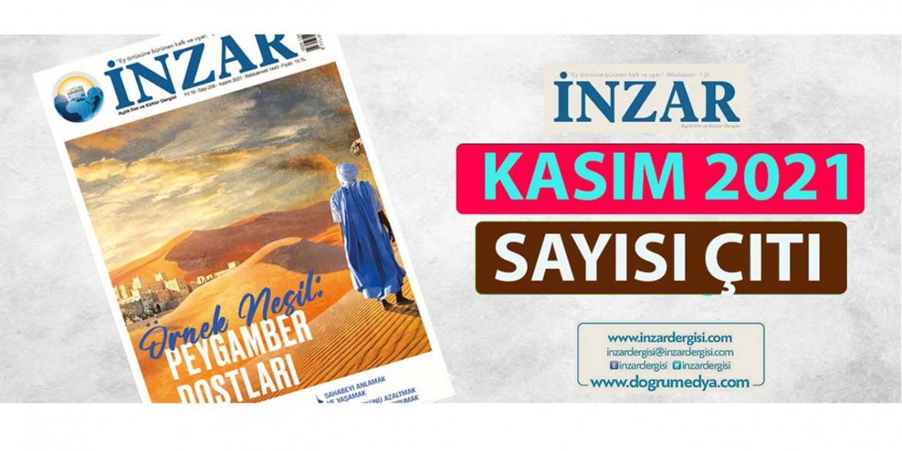 İnzar Dergisi Kasım 2021 Sayısı ile sahabelerin hayatlarını ele aldı