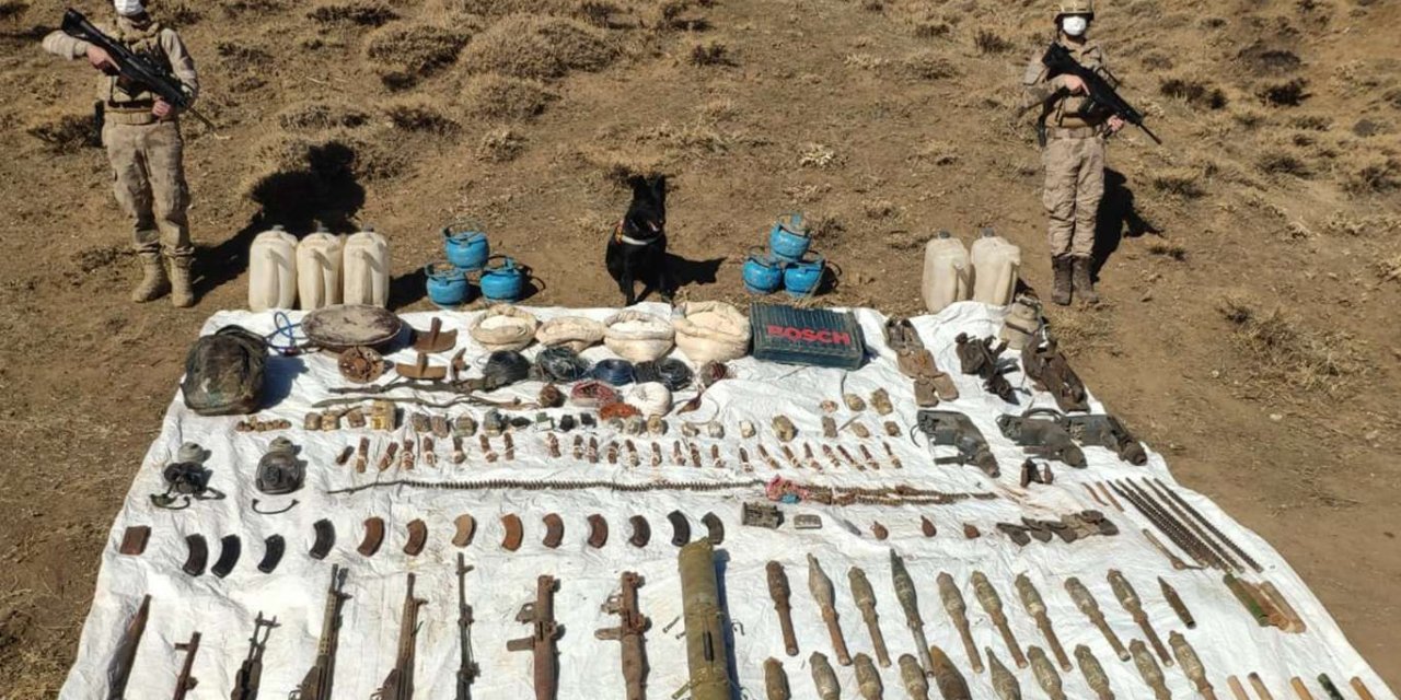 PKK operasyonunda çok sayıda mühimmat ele geçirildi