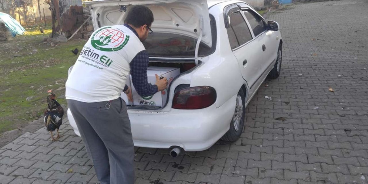 Avrupa Yetim Eli'nden Diyarbakır'da yetim ailelere gıda yardımı