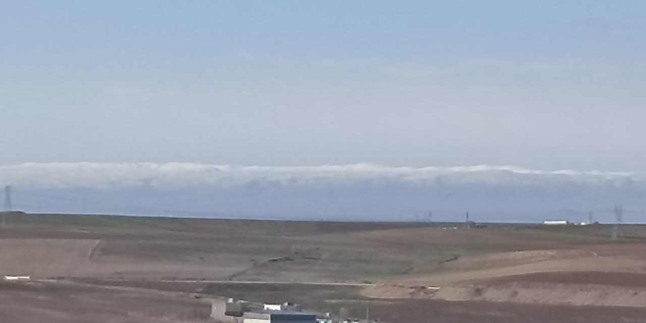 Karacadağ'da kar yağışı ilçemizden de görülüyor