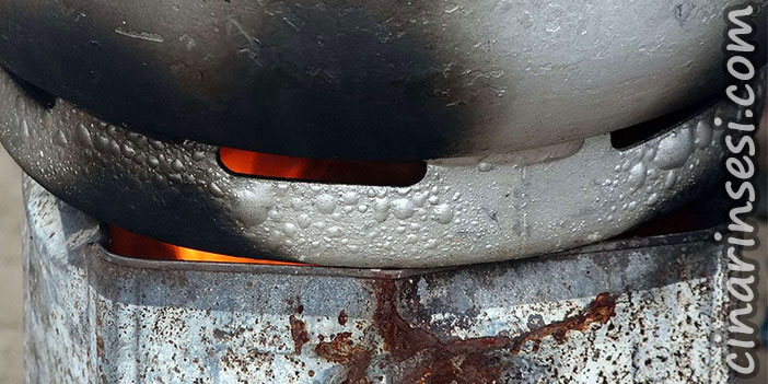 Diyarbakır'da dönercinin közde tüp tekniği korkuttu