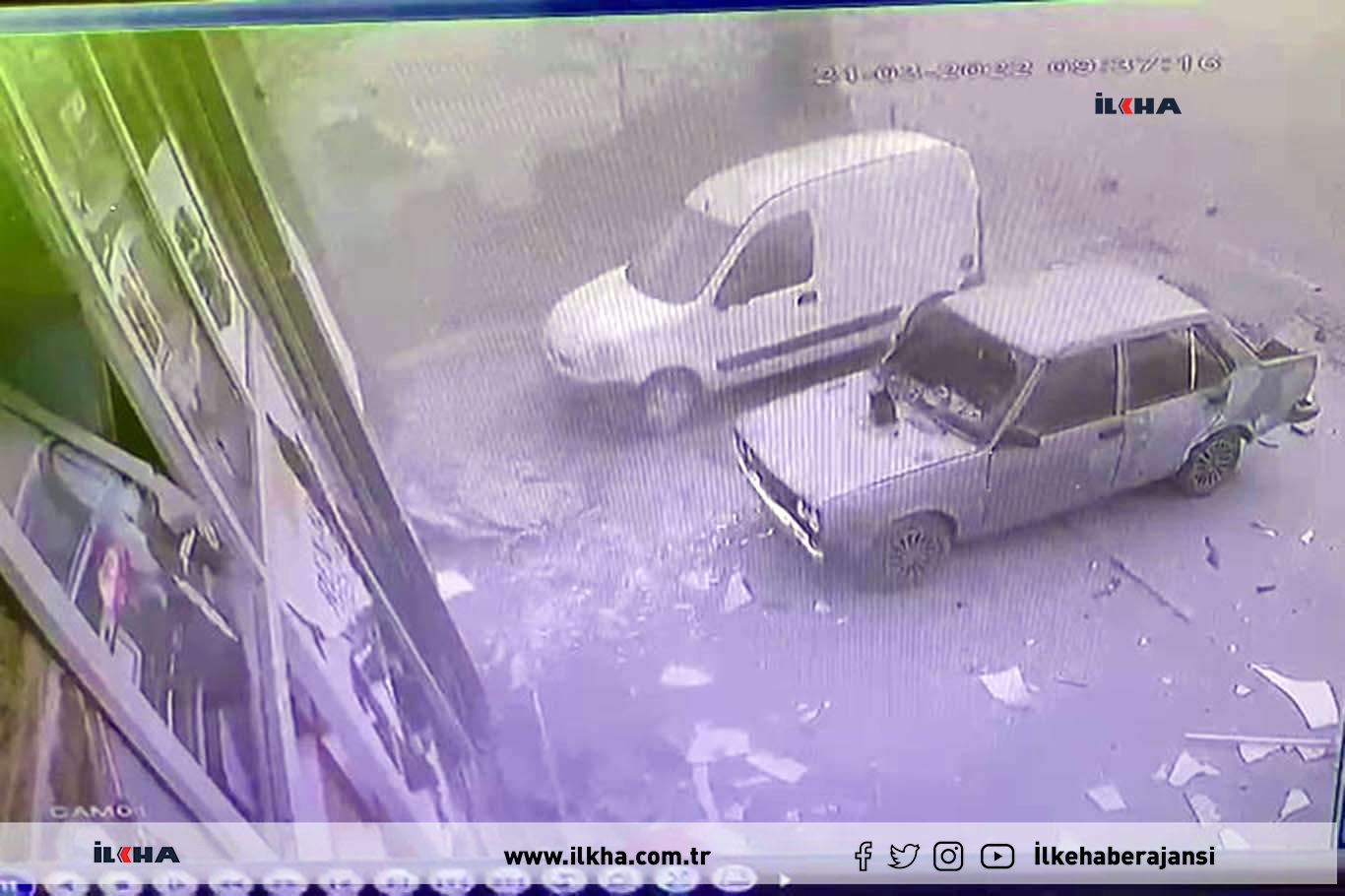 Diyarbakır'da Sanayi sitesindeki patlama anı güvenlik kameralarına yansıdı