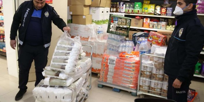 Diyarbakır'da zincir markete ait raflarda olması gereken şeker depolarda ele geçirildi