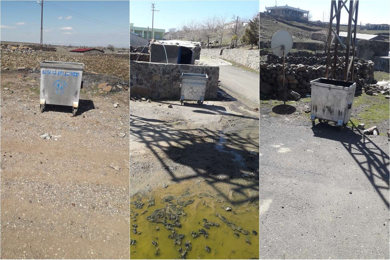 Diyarbakır'da kırsal mahallelere çöp konteyneri desteği