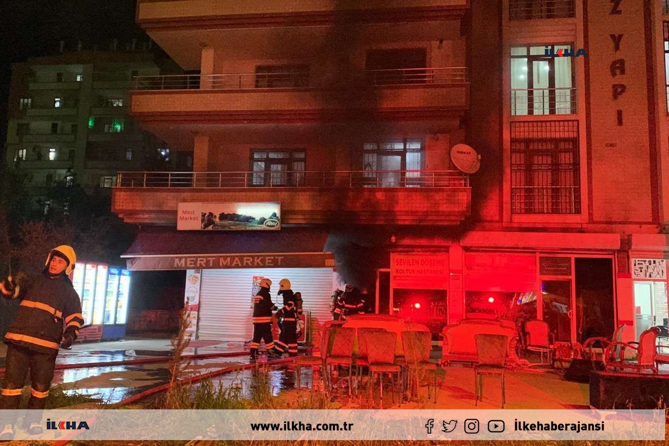 Diyarbakır'da iş yeri yangını: 3 kişi yaralandı