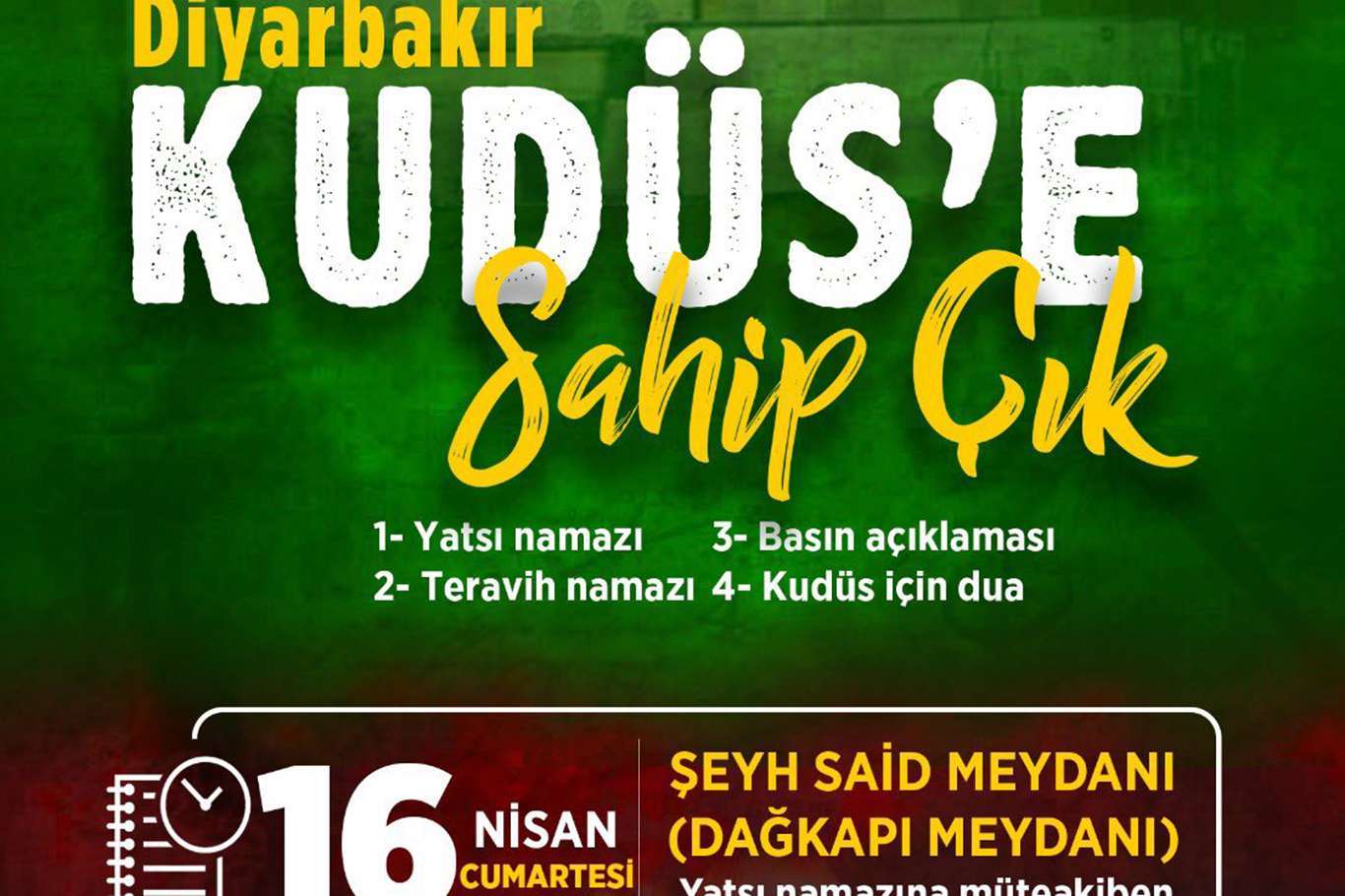 Li Dîyarbekir ji bona alîkarîya Filistînê daxuyanîya çapemenî bê dayîn