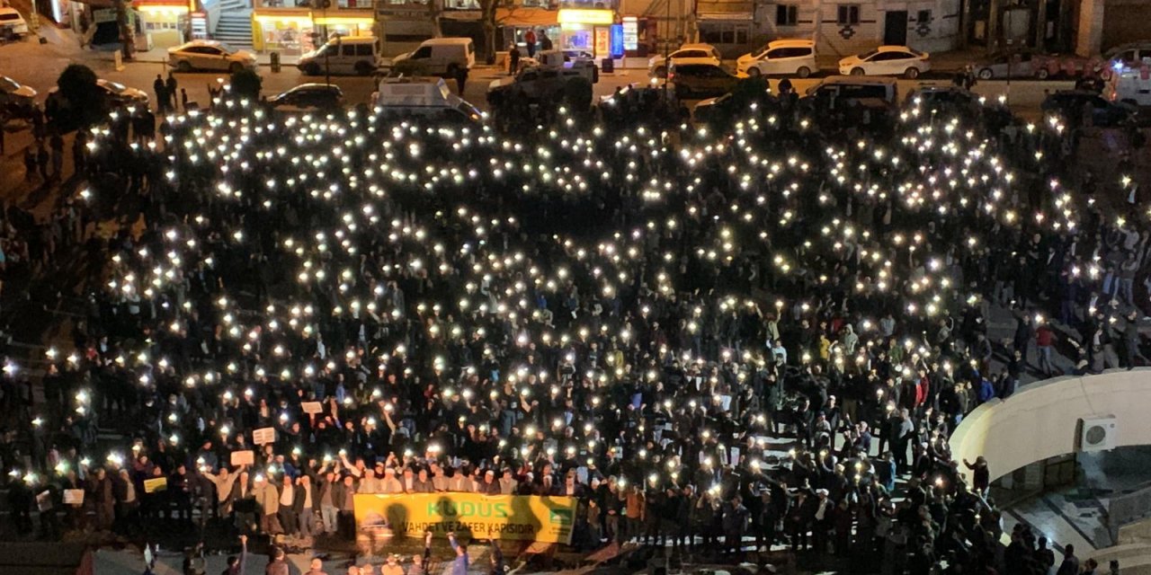 Diyarbakır'da Filistin direnişine destek işgalci siyonistlere lanet yağdı