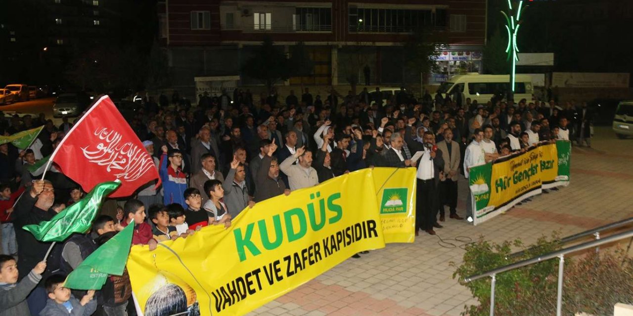 Ergani’de Kudüs’e destek amaçlı basın açıklaması yapıldı