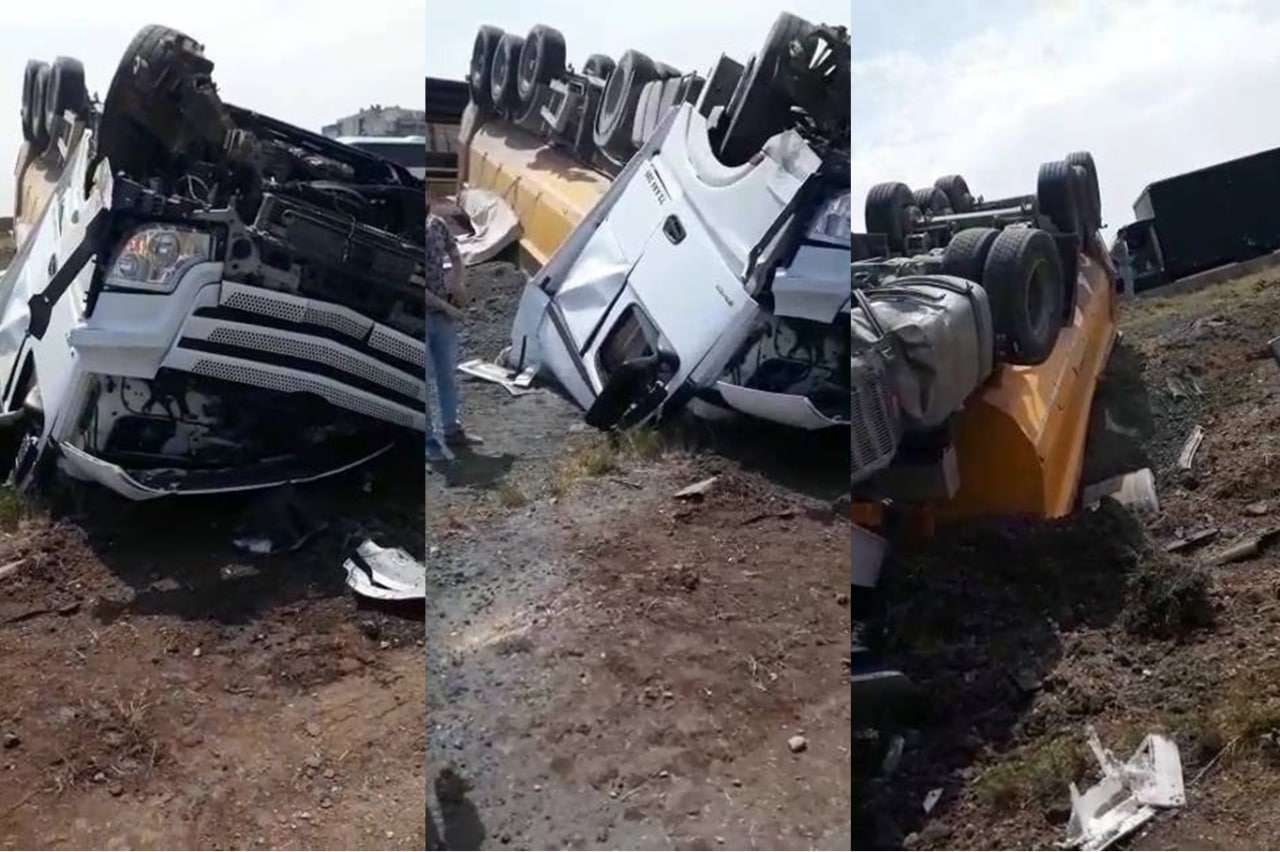 Diyarbakır'da takla atan kamyondan burnu bile kanamadan çıktı