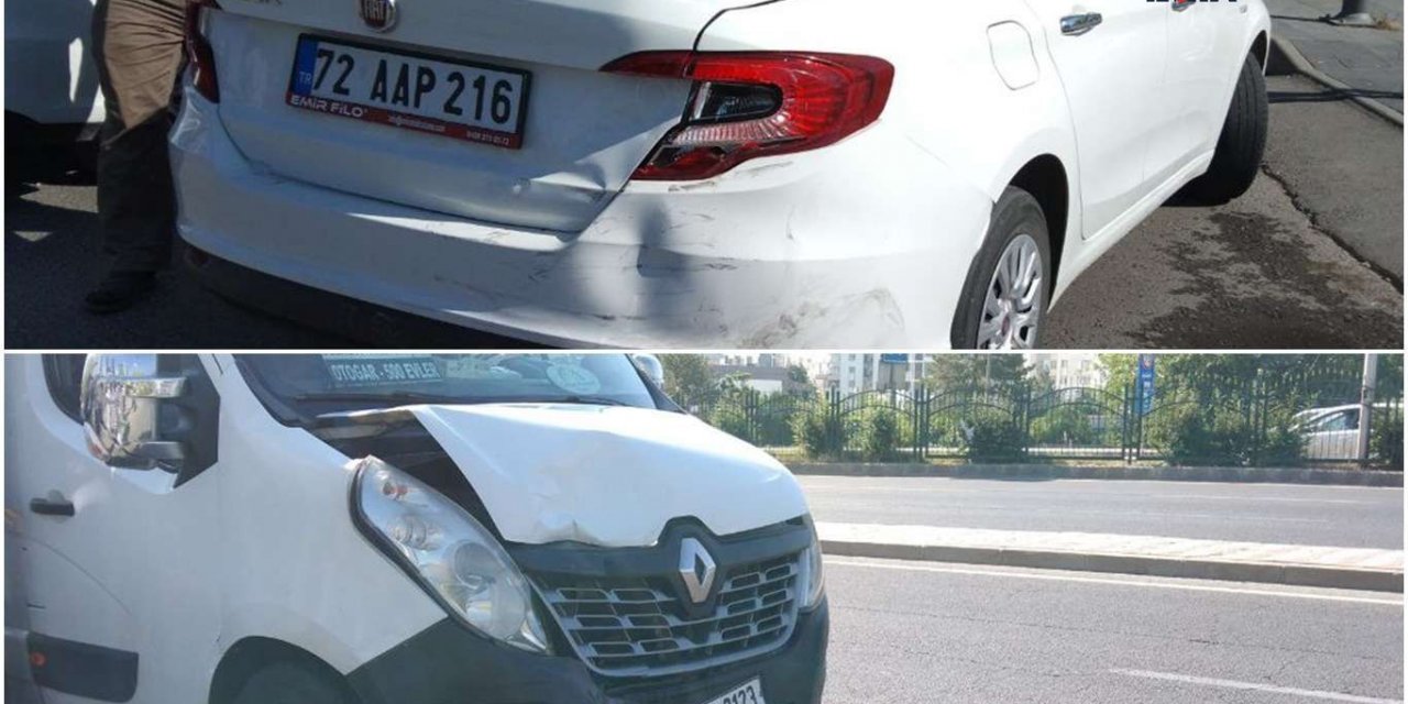 Diyarbakır Kayapınar ilçesi 508 nolu sokakta maddi hasarlı trafik kazası