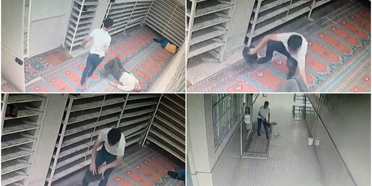 Camide uyuyan adamın telefonunu çalan hırsız kameralara yakalandı