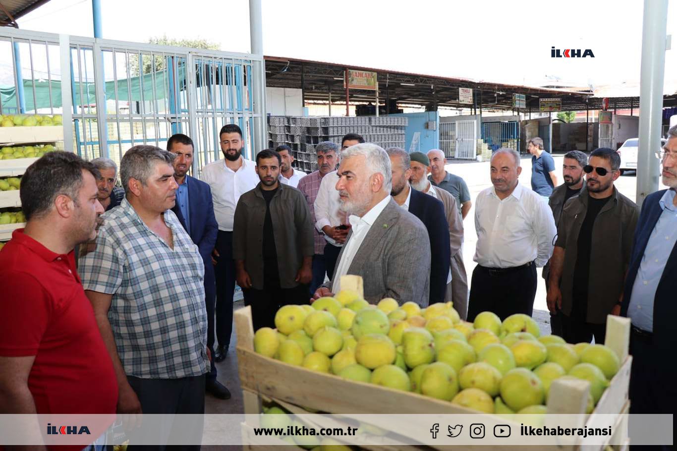 HÜDA PAR Genel Başkanı Yapıcıoğlu, Aydın'da incir üreticisi ve hal esnafıyla bir araya geldi