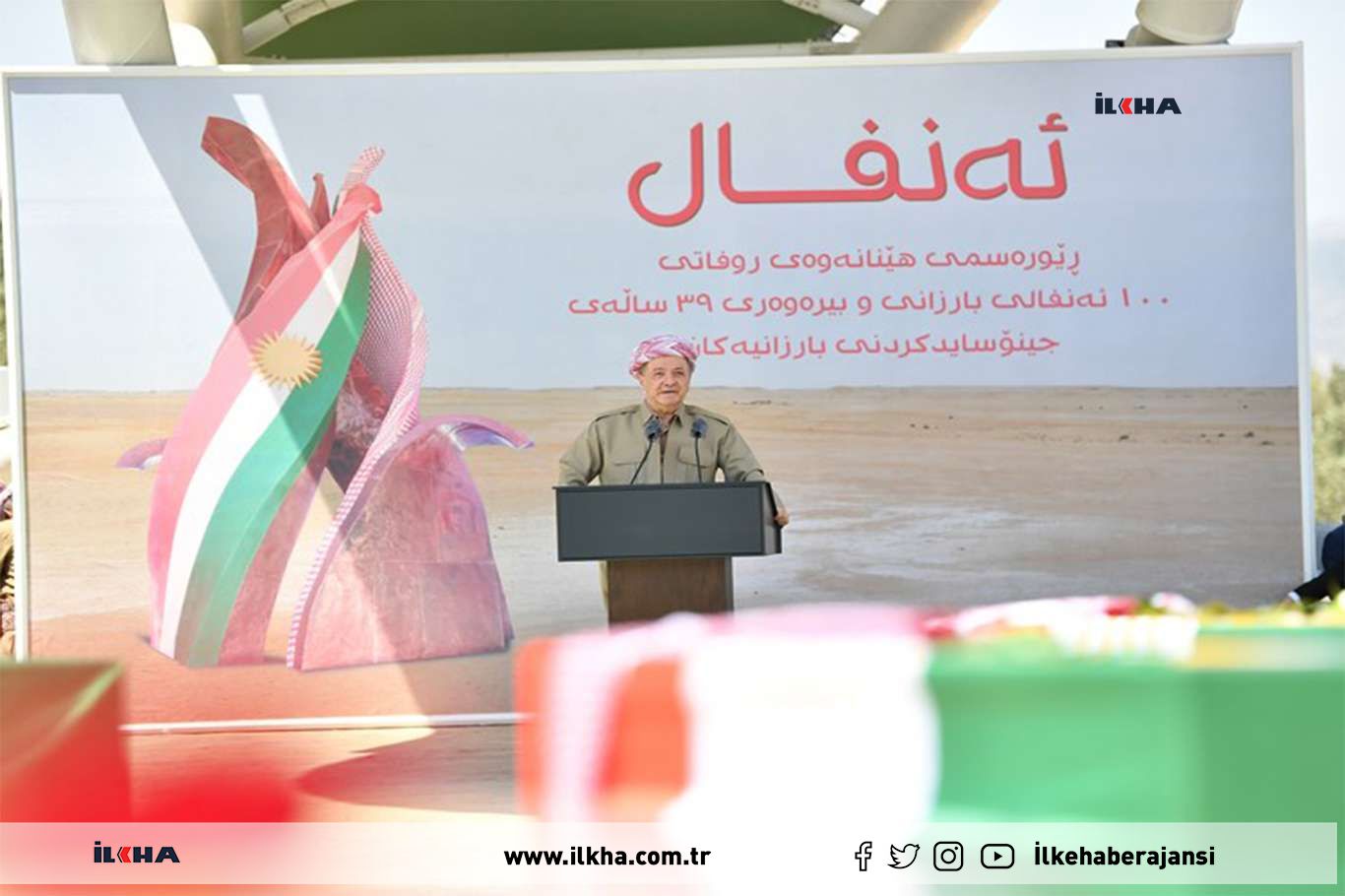 Mesûd Barzanî : Şehîdkirina 8 hezar Barzaniyan karesateke pir mezin bû